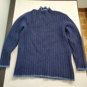 Country Road Sweater Woolmark 100% Pure New Wool  Womens L Navy Blue Soft Cozy